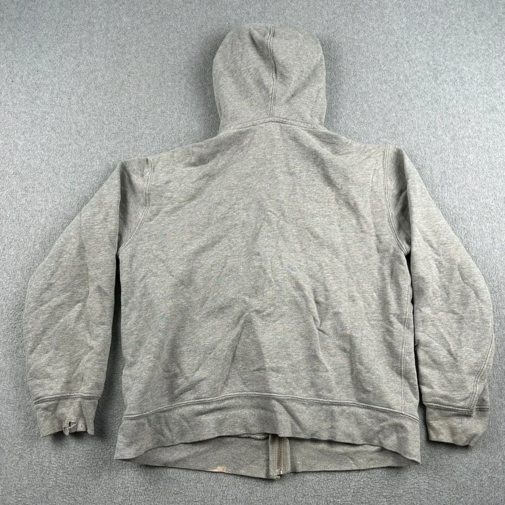 Polo Ralph Lauren Hoodie Kids L 14-16 Full Zip Gray Sweatshirt Pocket Distressed